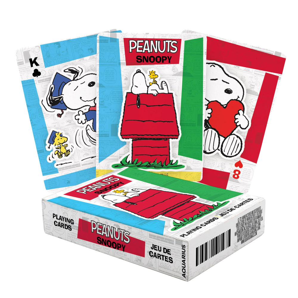 AQUARIUS Peanuts Snoopy playing cards cover with classic Snoopy art for collectors and game nights