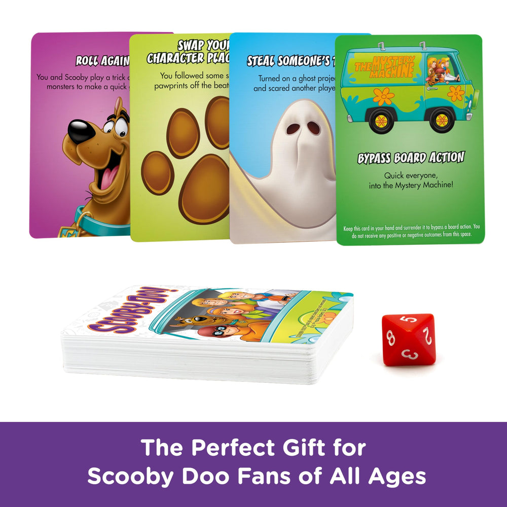 AQUARIUS Scooby-Doo Journey Board Game action cards in use during a round