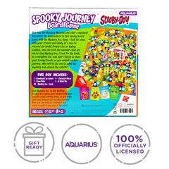 AQUARIUS Scooby-Doo Journey Board Game play setup with age 8 and up