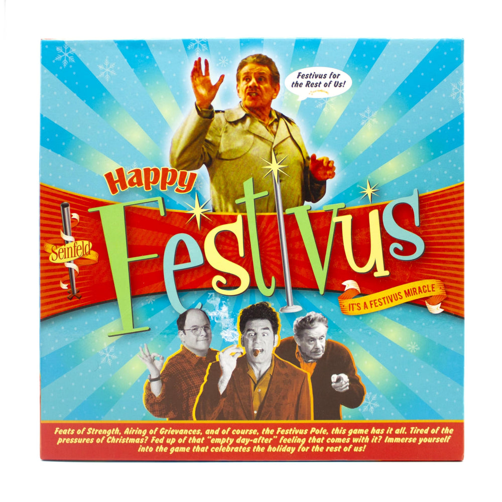 AQUARIUS Seinfeld Festivus Board Game play area arranged for family or friends