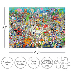 AQUARIUS SpongeBob puzzle assembled view—ideal centerpiece after completing the scene.