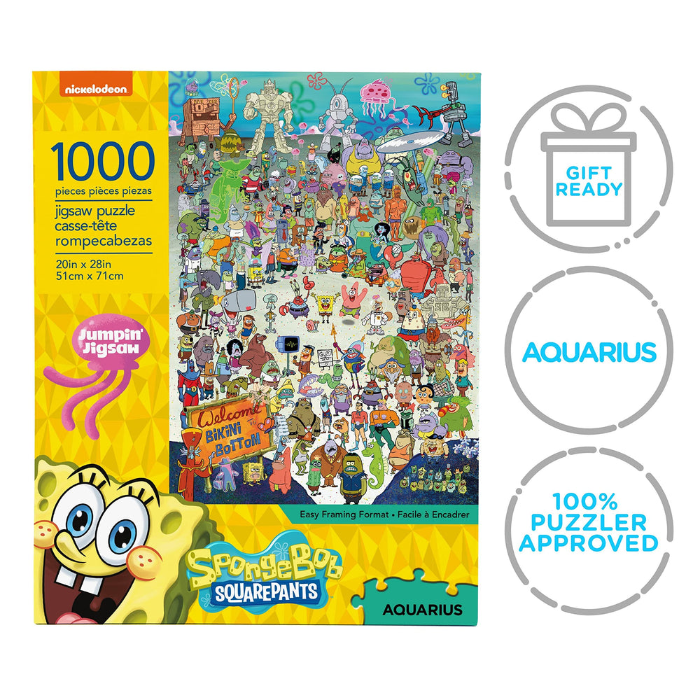 AQUARIUS SpongeBob puzzle official licensing assures authentic SpongeBob charm and quality.
