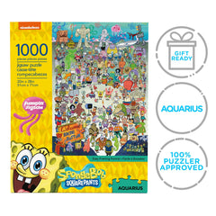 AQUARIUS SpongeBob puzzle official licensing assures authentic SpongeBob charm and quality.