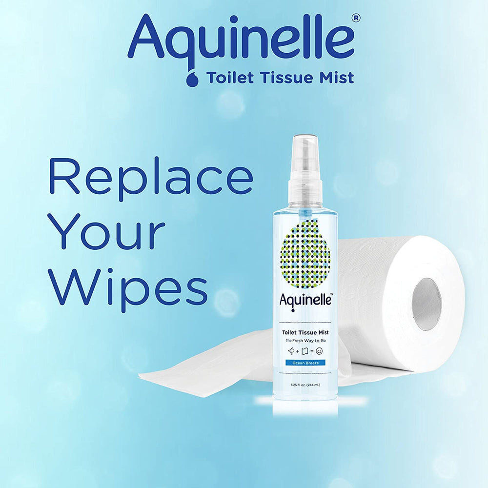 Aquinelle Ocean Breeze shown with Charmin and Quilted Northern tissue brands