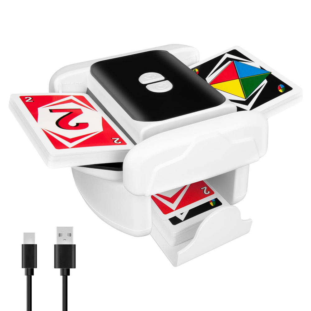 Aquota Card Shuffler front view shows compact design for home gaming convenience.