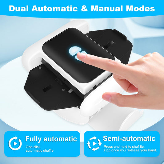 Aquota Card Shuffler with drawer tray design keeps cards tidy for smooth play.