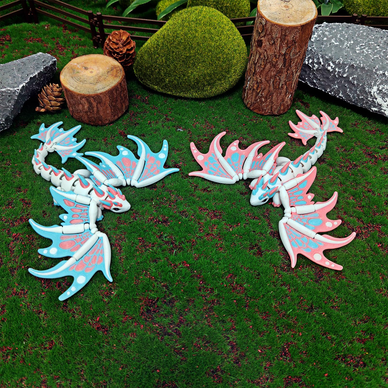 AQXYTK dragon art display on desk or shelf.
