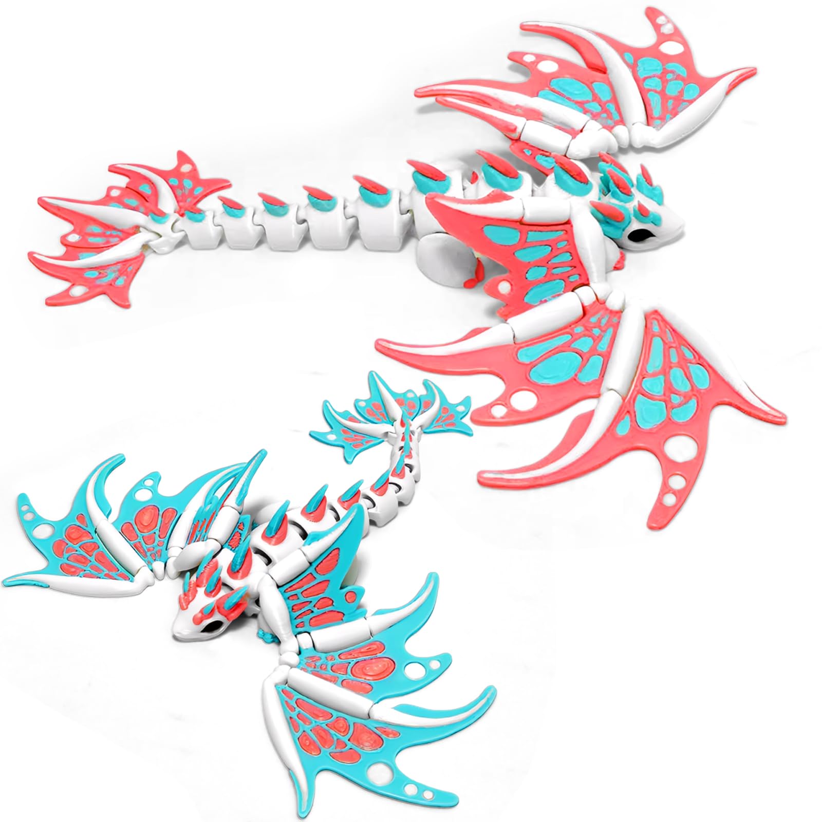 AQXYTK dragon wings 2pc blue pink for vibrant desk display.