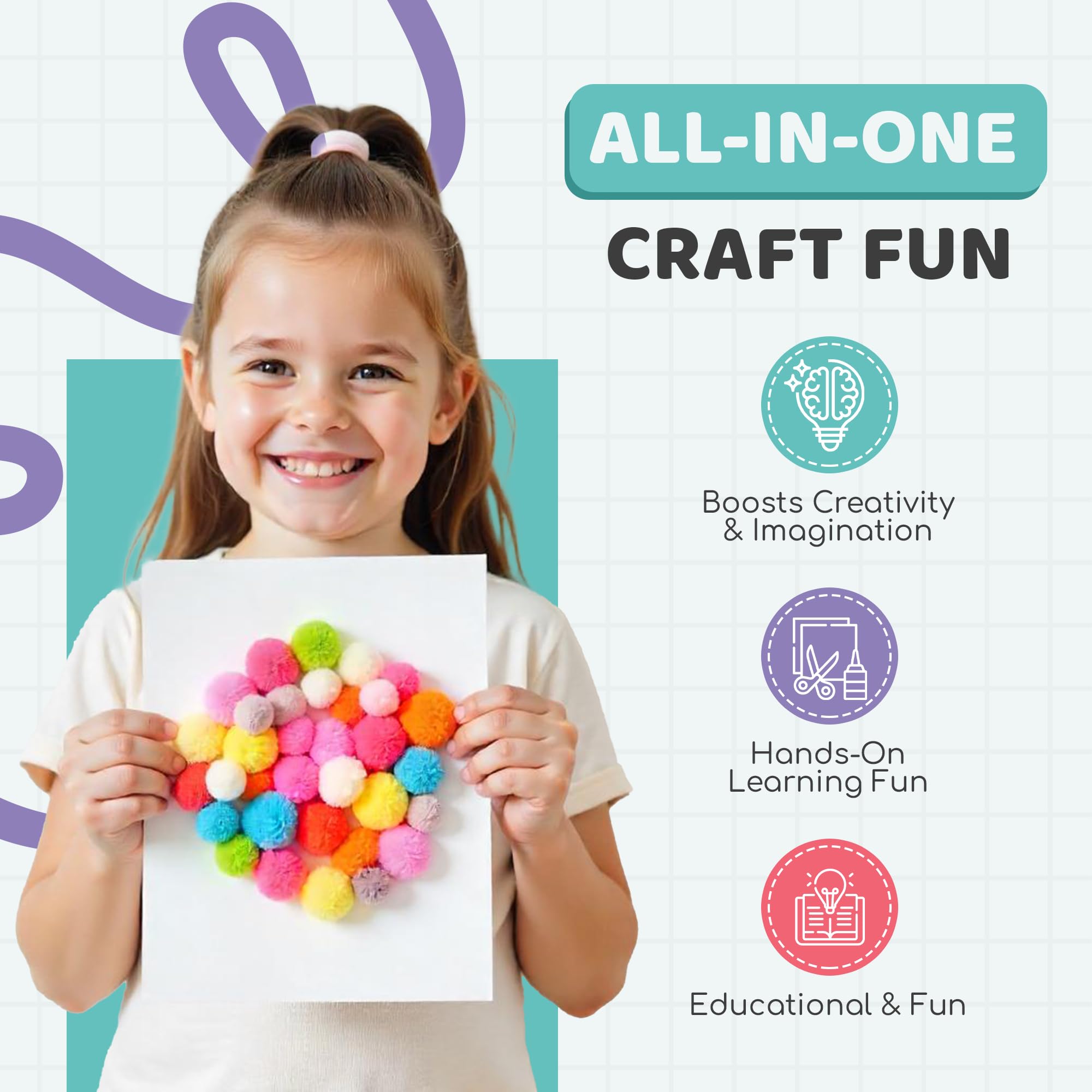 A&R CO. Beads, pompoms, and feathers for tactile projects.