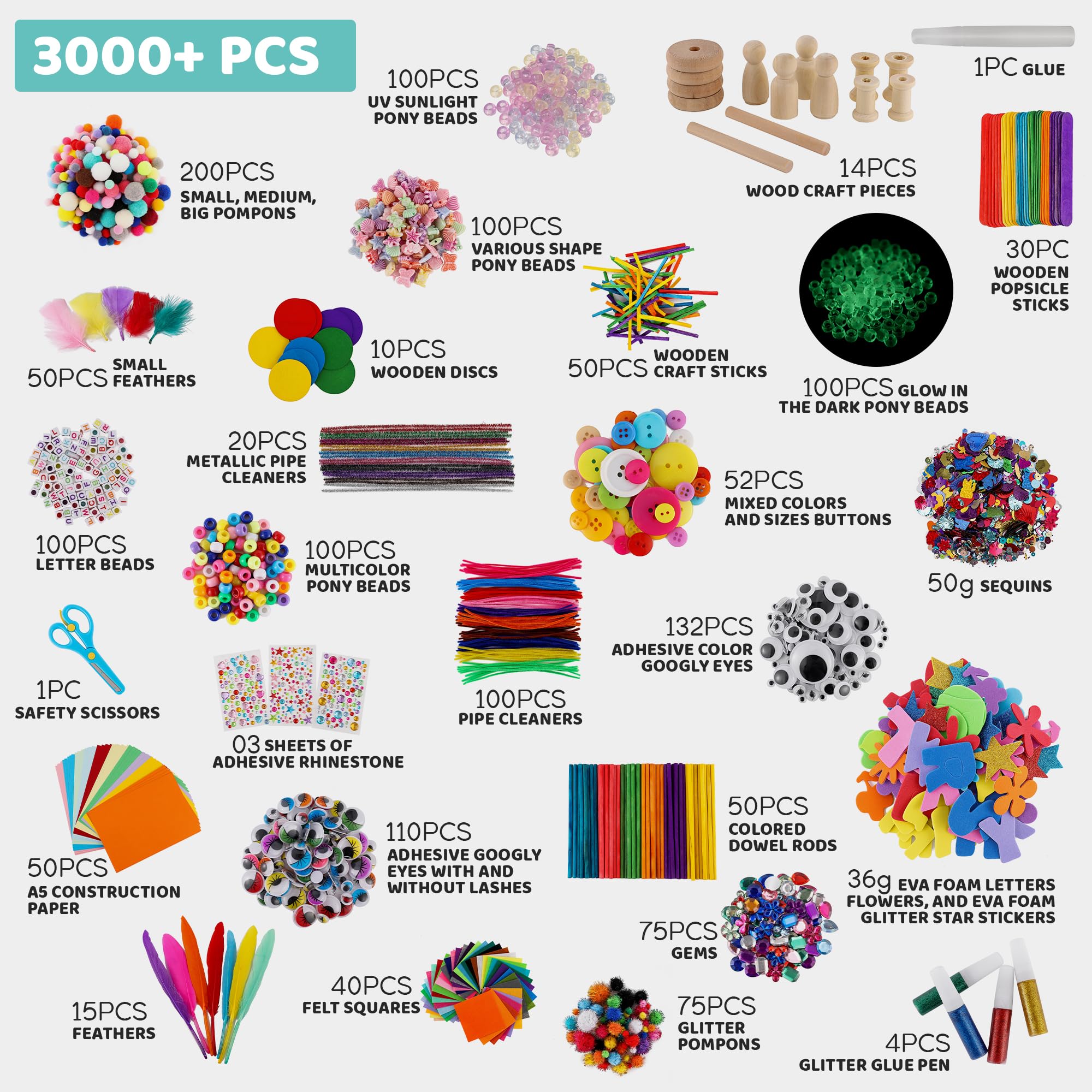 A&R CO. Gift-ready craft kit for kids ages 4-12.