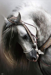 ArathiLand Thoroughbred Spanish Horse puzzle in progress for focused relaxation and family fun.