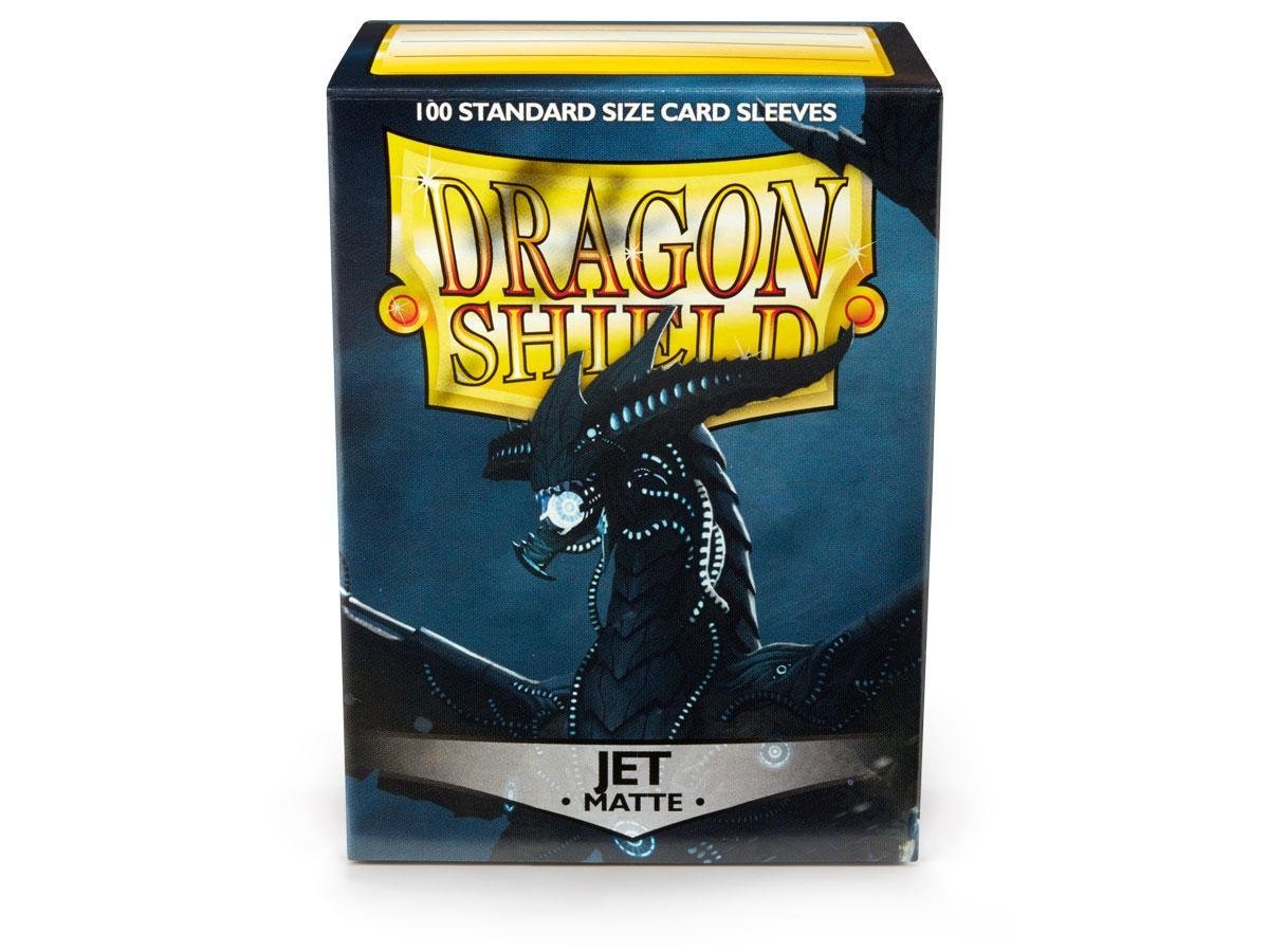 Arcane Tinmen Dragon Shield Jet Matte pack shows durable sleeves for frequent play