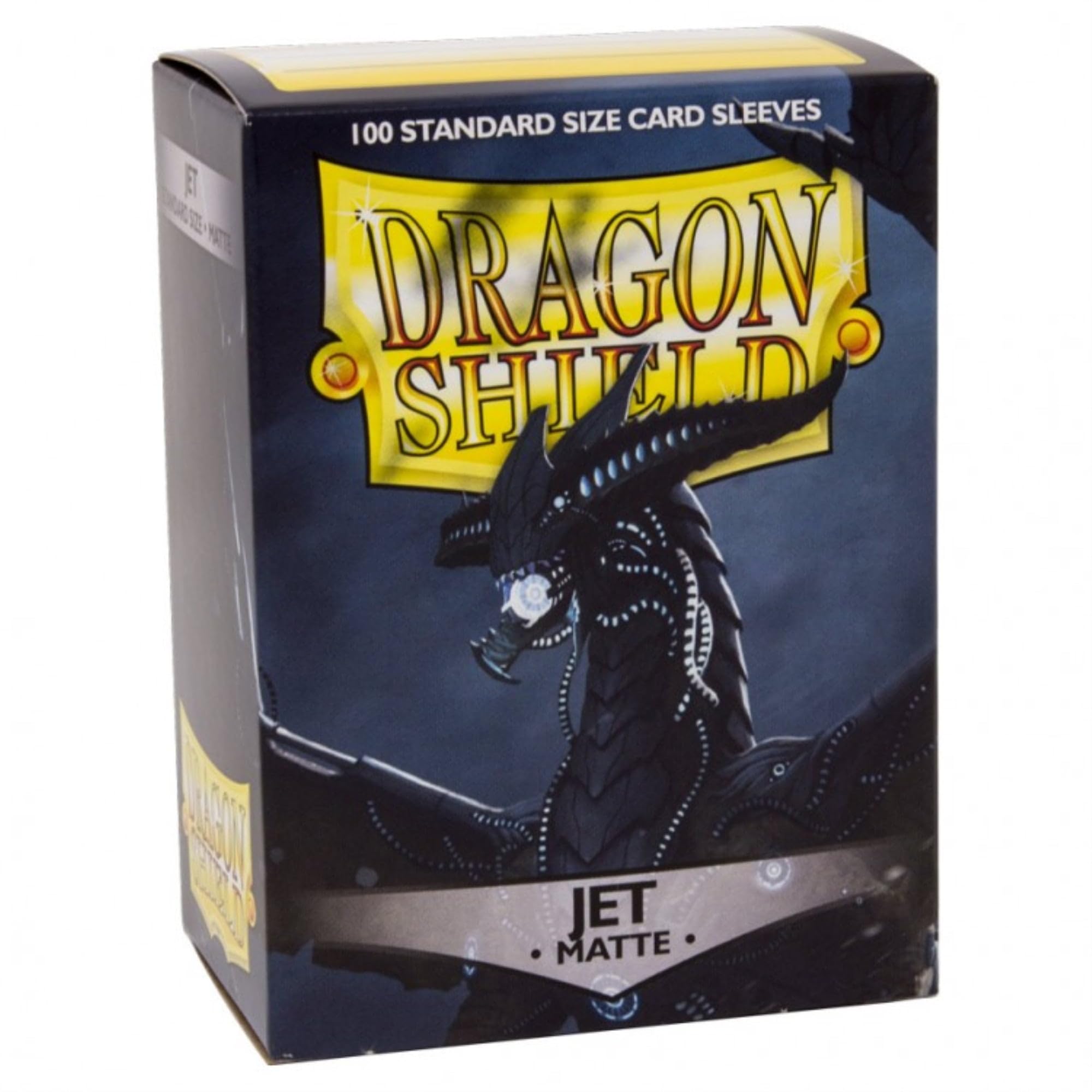 Arcane Tinmen Dragon Shield Jet Matte stacked sleeves ready for quick shuffles