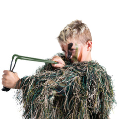Arcturus Ultra-Lite Kids Ghillie Suit woodland camouflage with five-color thread blend.