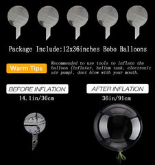 Aredpoook Christmas decor with clear Bobo balloons adding sparkle.