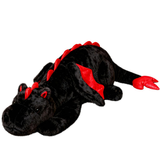 ARELUX giant black dragon plush pillow delivers cozy, hugable comfort.