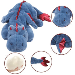 ARELUX giant blue dragon plush gift-ready packaging example