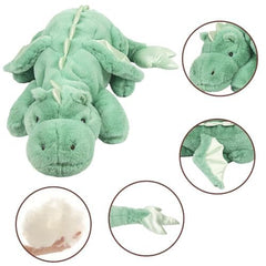 ARELUX dragon plush in a bedroom demonstrates versatile pillow and support use.