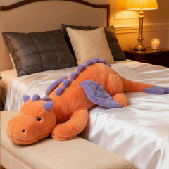 ARELUX orange dragon pillow 36in, ideal as a decorative sofa companion.