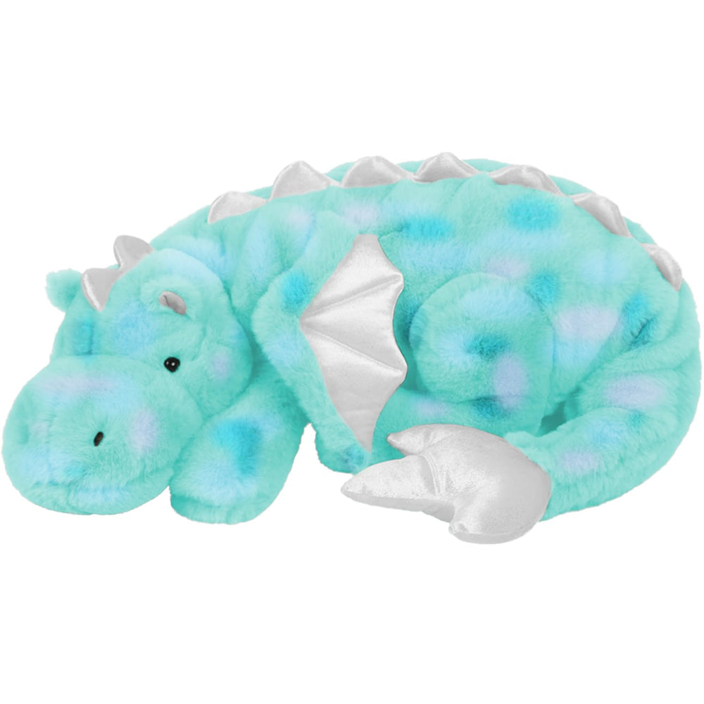 ARELUX Teal marble dragon plush face detail adds charming personality.