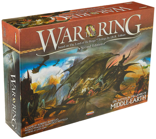 Ares Games War of the Ring 2nd Edition board laid flat for epic strategy battles.