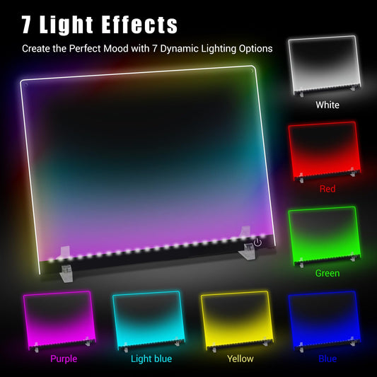 Argo Well LED drawing board with remote control for easy color and brightness adjustments