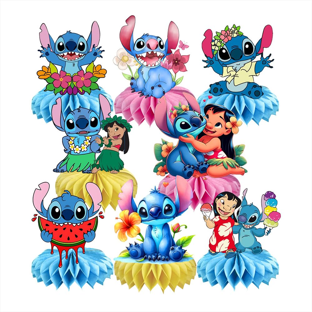 ARHAVI stitch table centerpiece 8pc set brightens kid birthday tables