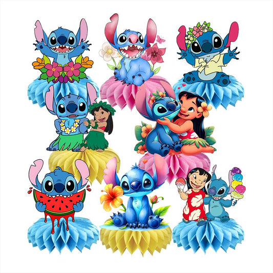 ARHAVI stitch table centerpiece 8pc set brightens kid birthday tables