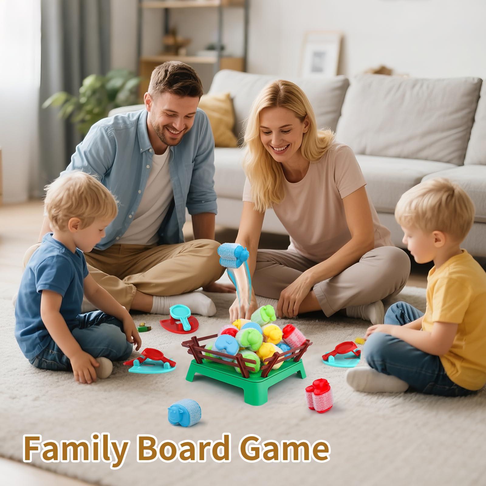 ARHEQI family game night in action with Heap-O-Sheep.