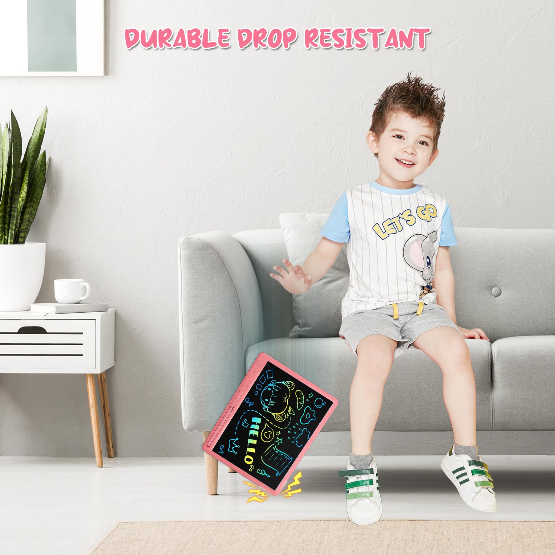 Durable, safe construction with rounded corners protects little hands during play.