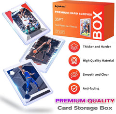 Arjiekwei hard plastic protectors close-up shows clear, acid-free PVC for safe daily use.