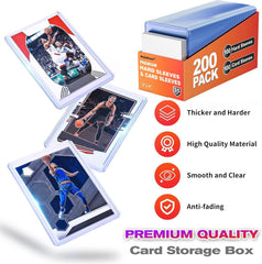 Arjiekwei soft card sleeves shield edges while enabling easy card handling.
