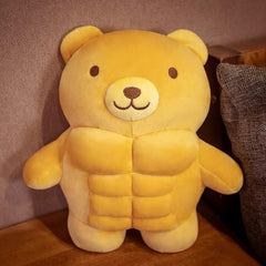 Arkdorz Muscle Teddy Bear front view, a cuddly kid-friendly companion for playtime.