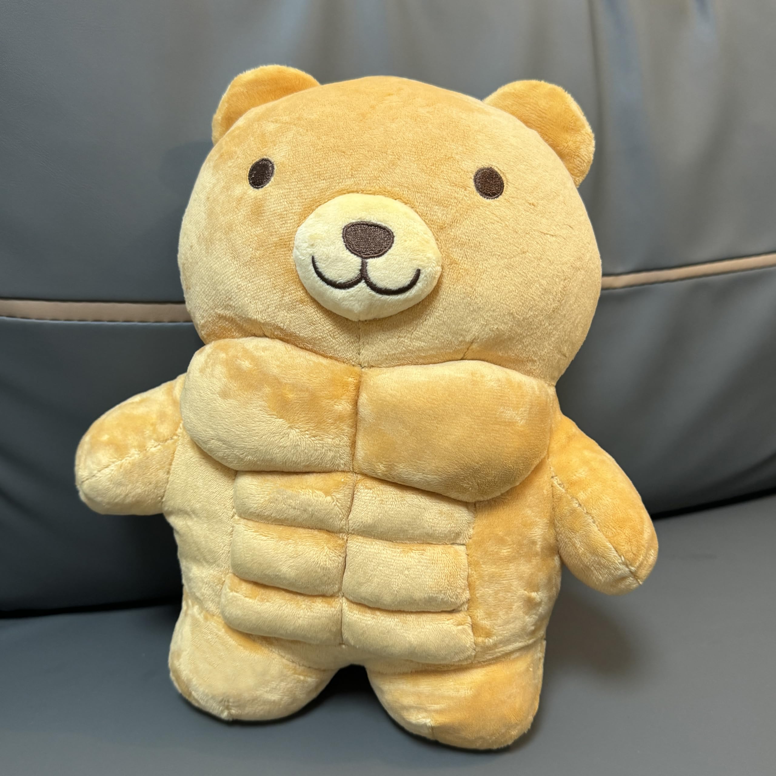 Arkdorz Muscle Teddy Bear muscle-detail pose, playful and collectible.