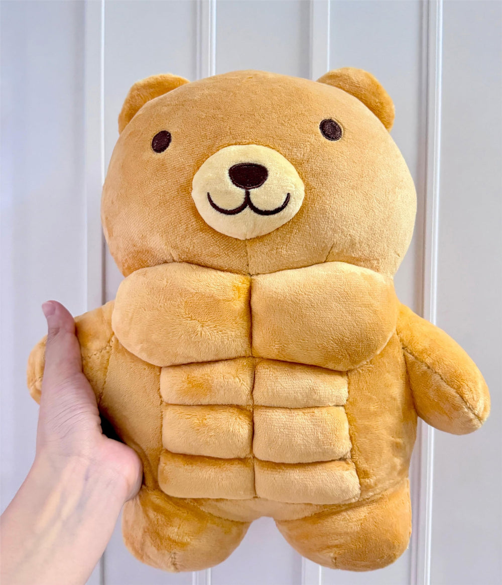 Arkdorz Muscle Teddy Bear office snuggle buddy for quick breaks.