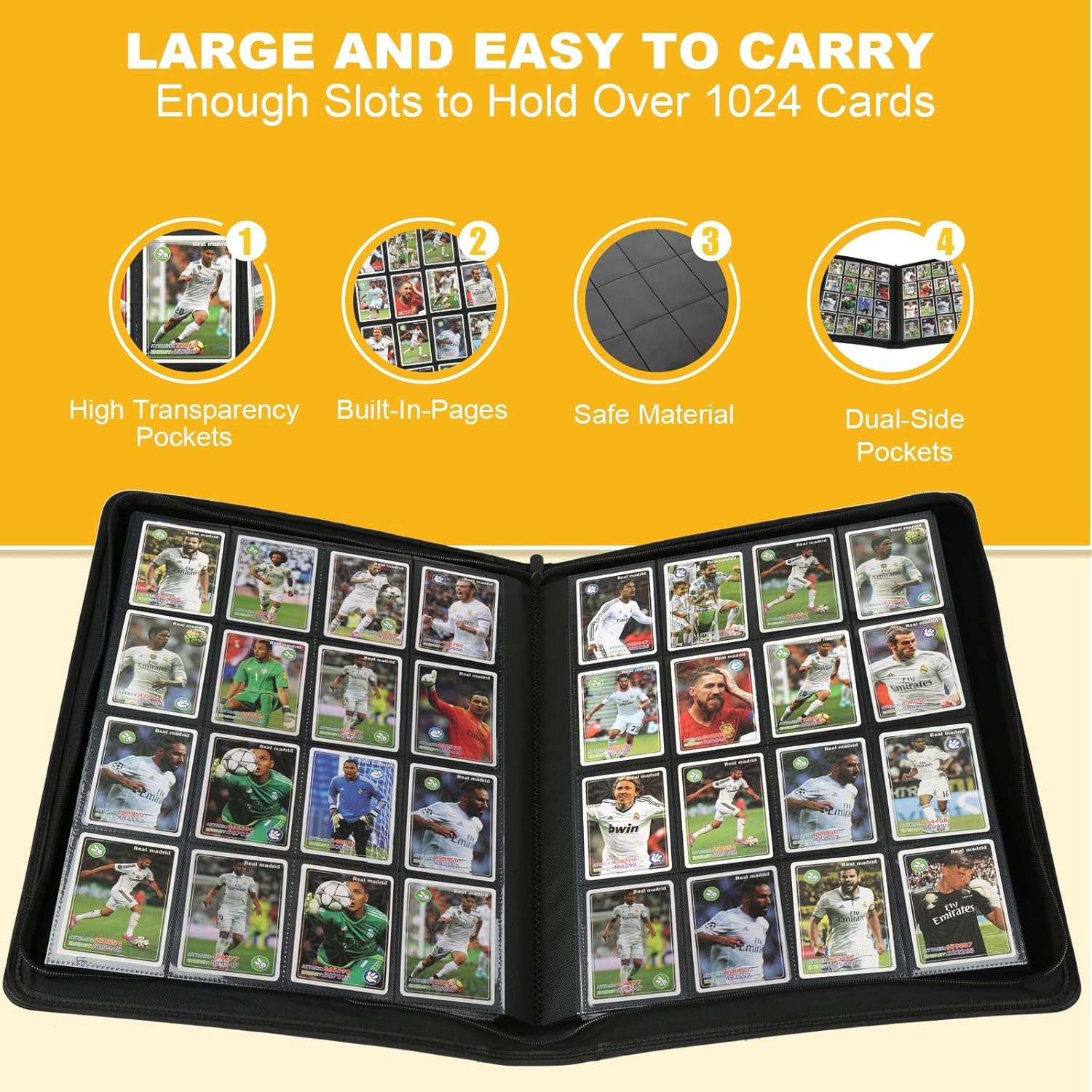 Arkeiliy Premium Ringless Binder lightweight design ideal for on-the-go collecting.