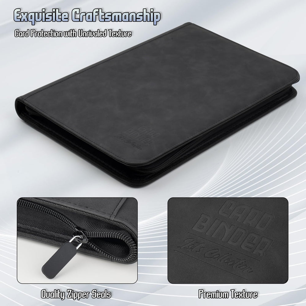 Arkeiliy trading card binder interior double-sided pages enable easy browsing and organization