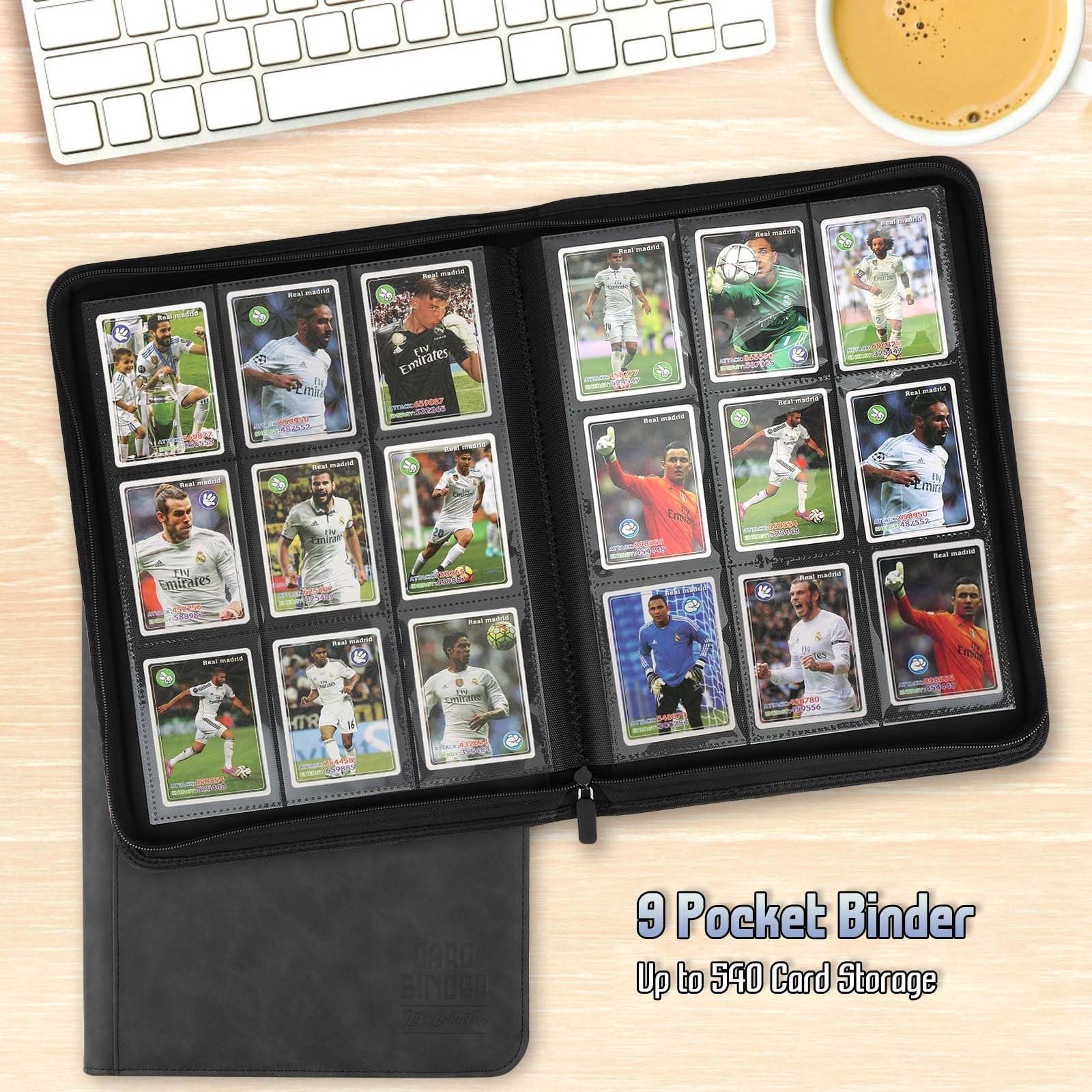 Arkeiliy trading card binder waterproof design protects cards from moisture and wear