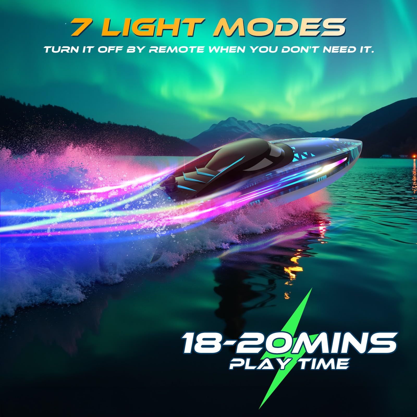 ARMEW RC boat self-righting system activated after tip