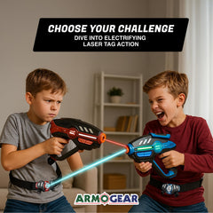 ArmoGear laser tag guns in a four-pack for group play