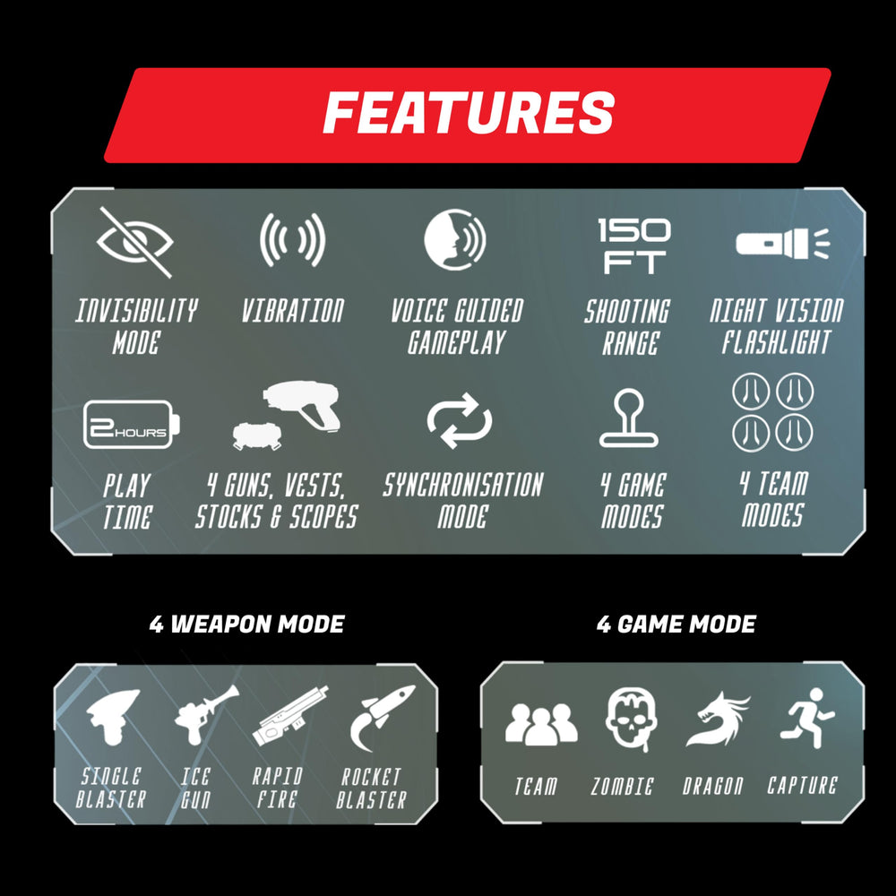 ArmoGear battle-scene shows family-friendly laser tag fun.