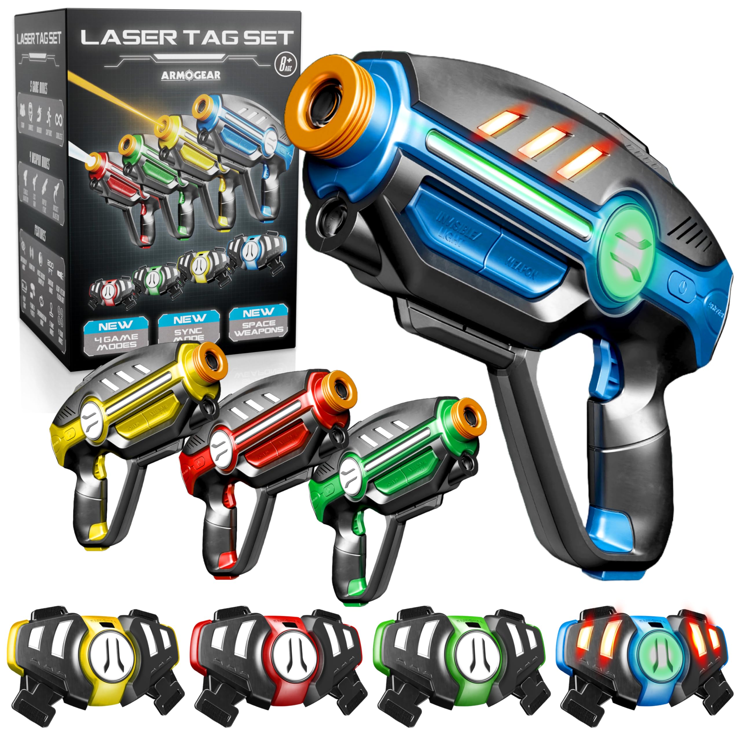 ArmoGear laser tag guns for action-packed outdoor battles with friends.