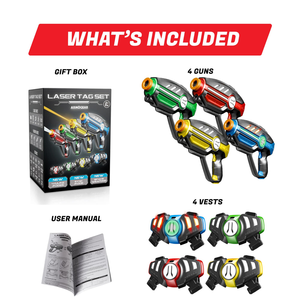 ArmoGear laser tag scopes help precise aiming during fast rounds.