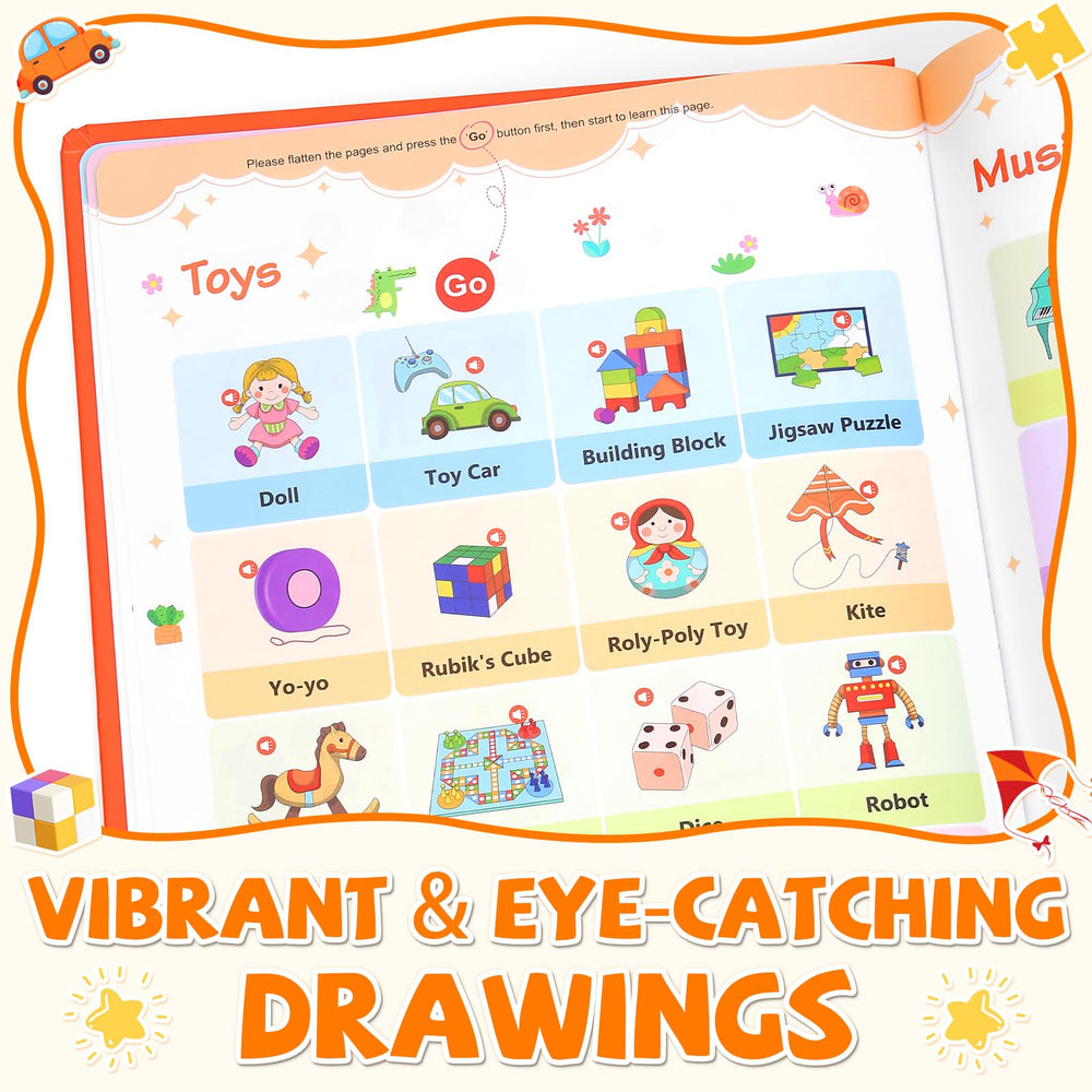 Arnbz My First English Words Sound Book animals and vehicles pages boost word recognition during play.