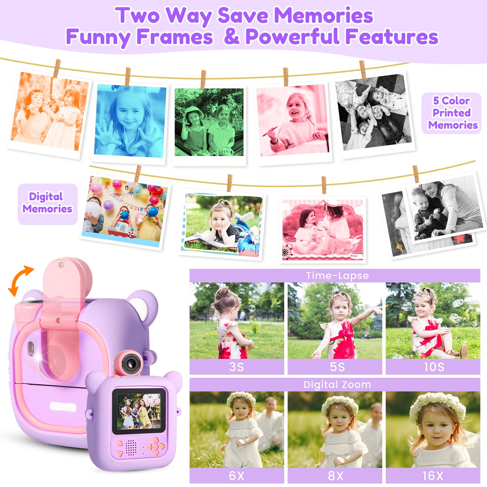 ARNSSIEN color paper rolls for vibrant kid-friendly prints