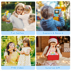 ARNSSIEN Kids Camera Instant Print silicone case keeps hands safe.