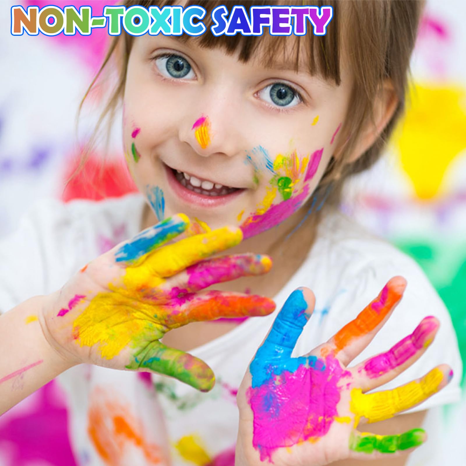 AROIC silky-textured paint enhances comfortable finger painting for toddlers