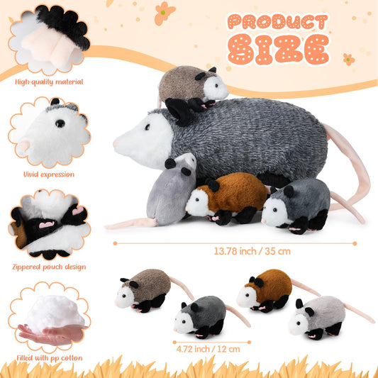 Arrowbash baby opossum plush 1, soft mini companion for imaginative play.