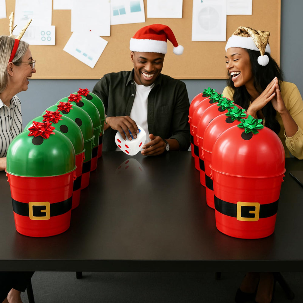 Arrowbash garlands brighten Christmas party decor.