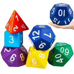 Arrowbash jumbo foam dice in six vibrant colors ready for classroom fun.